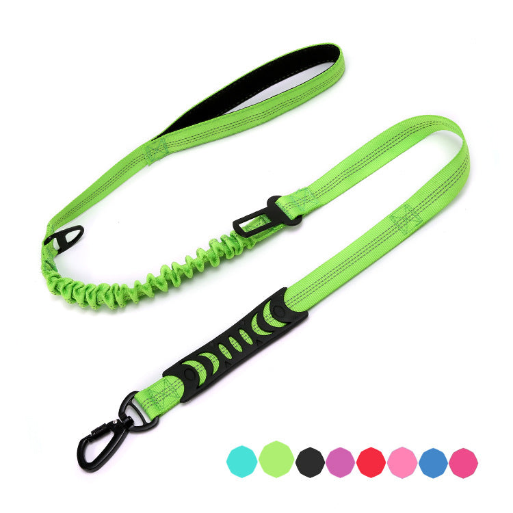 Reflective Shock-Absorbing Dog Leash for Car Travel
