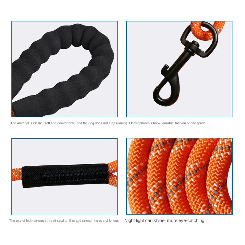 Dog Training Leash with Reflective Recall Rope