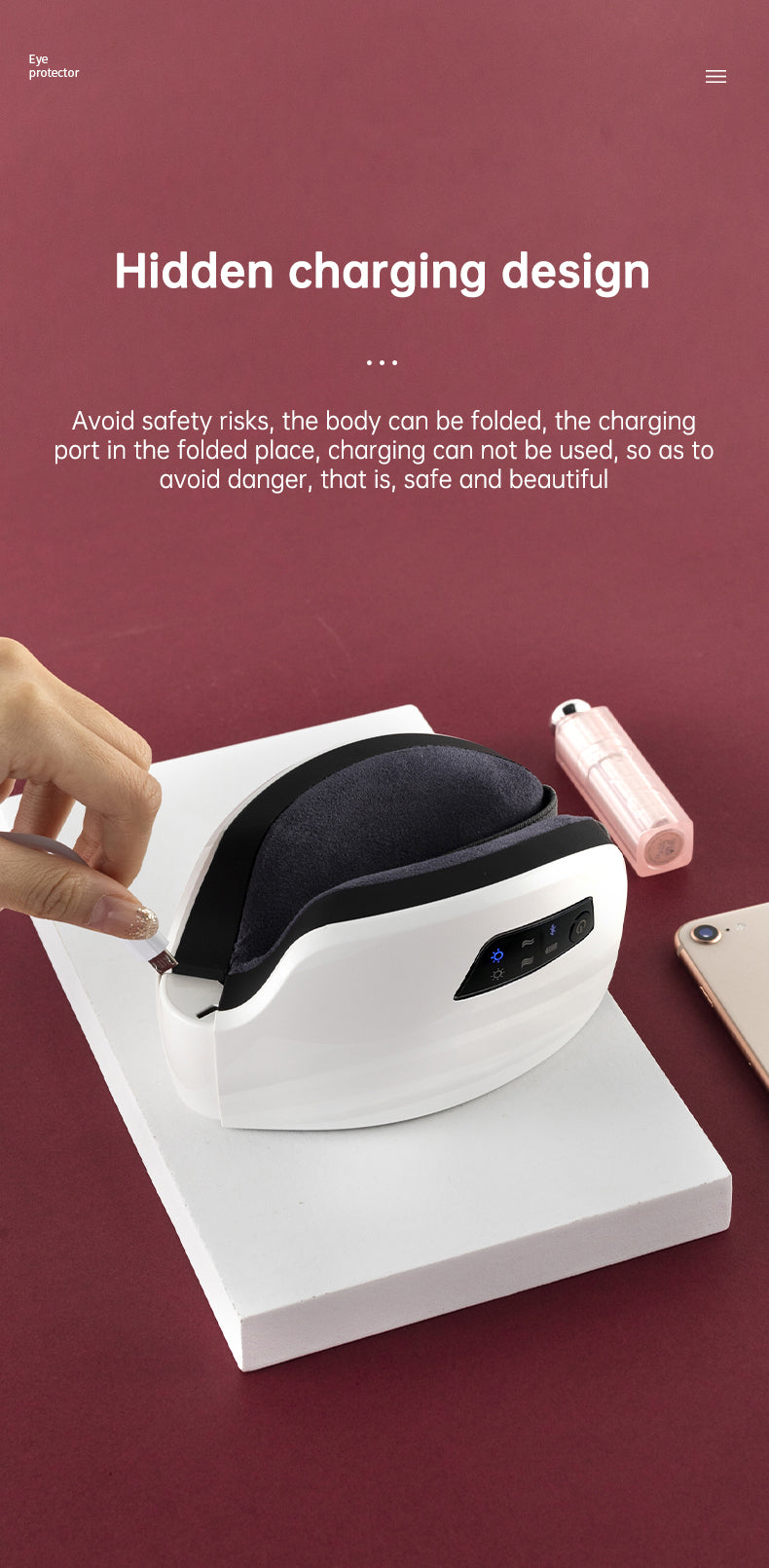 Eye Massager with Heat & Air Pressure for Tired Eyes