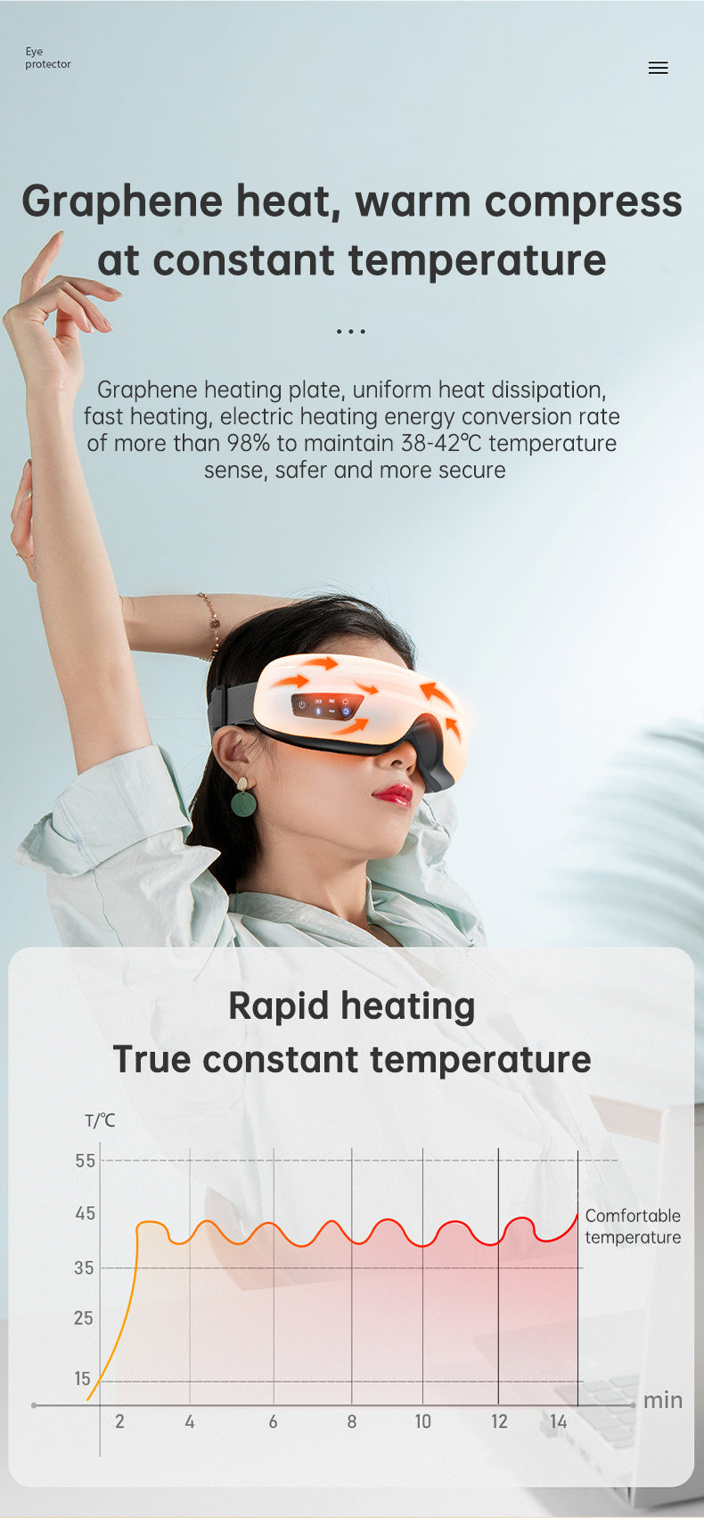 Eye Massager with Heat & Air Pressure for Tired Eyes