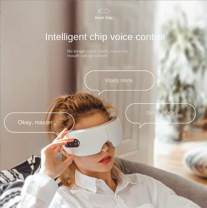 Hands-Free Eye Massager with Hot Compress & Airbags
