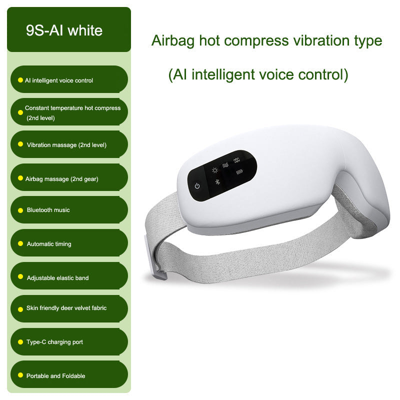 Hands-Free Eye Massager with Hot Compress & Airbags