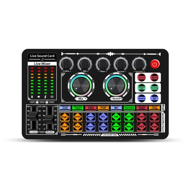 Live Sound Card Mixer for Podcasts, Streams & Karaoke
