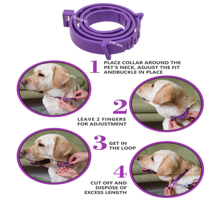 Adjustable Calming Pet Collar for Dogs & Cats, 3-Pack