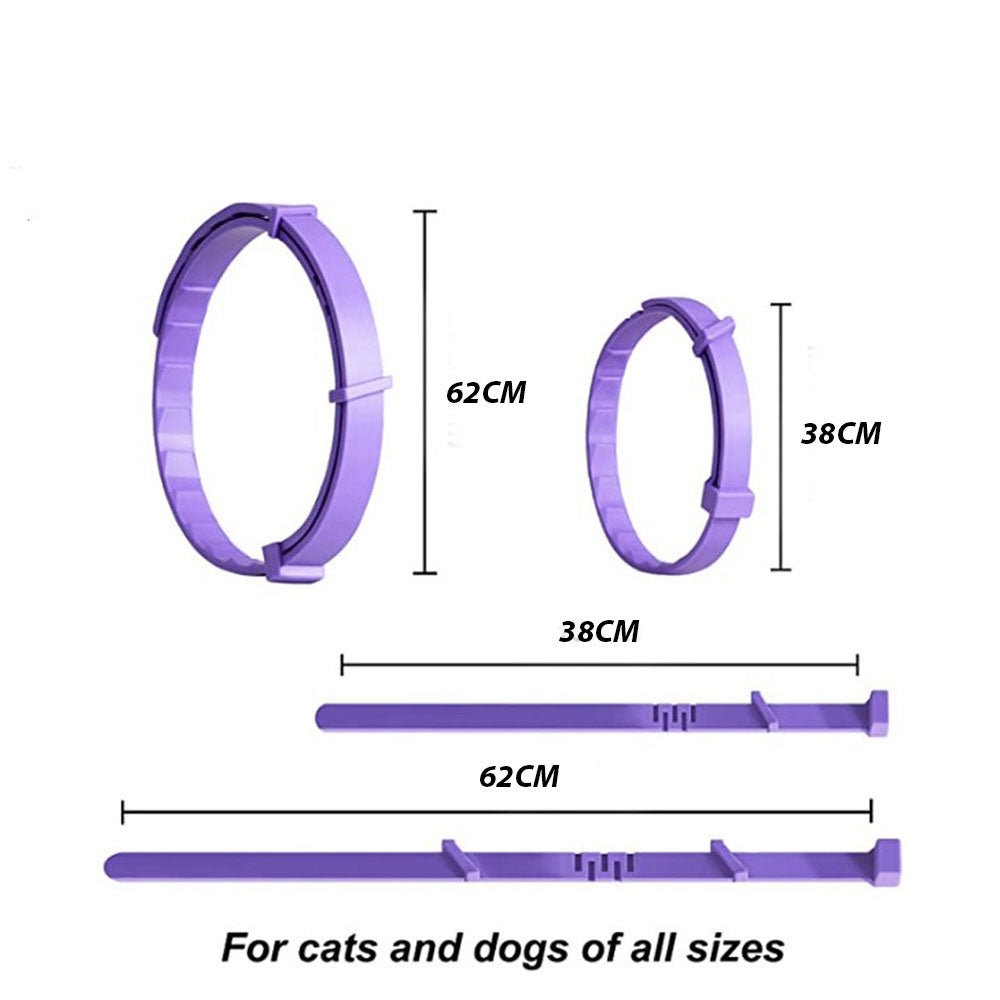 Adjustable Calming Pet Collar for Dogs & Cats, 3-Pack