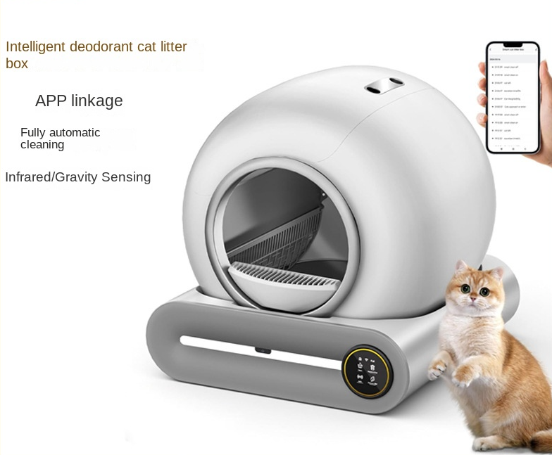 Automatic Smart Litter Box With Odor Control System