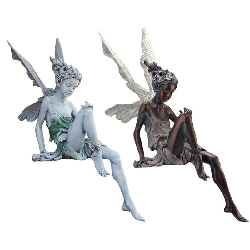 Fairy Garden Statue for Whimsical Outdoor Garden Decor