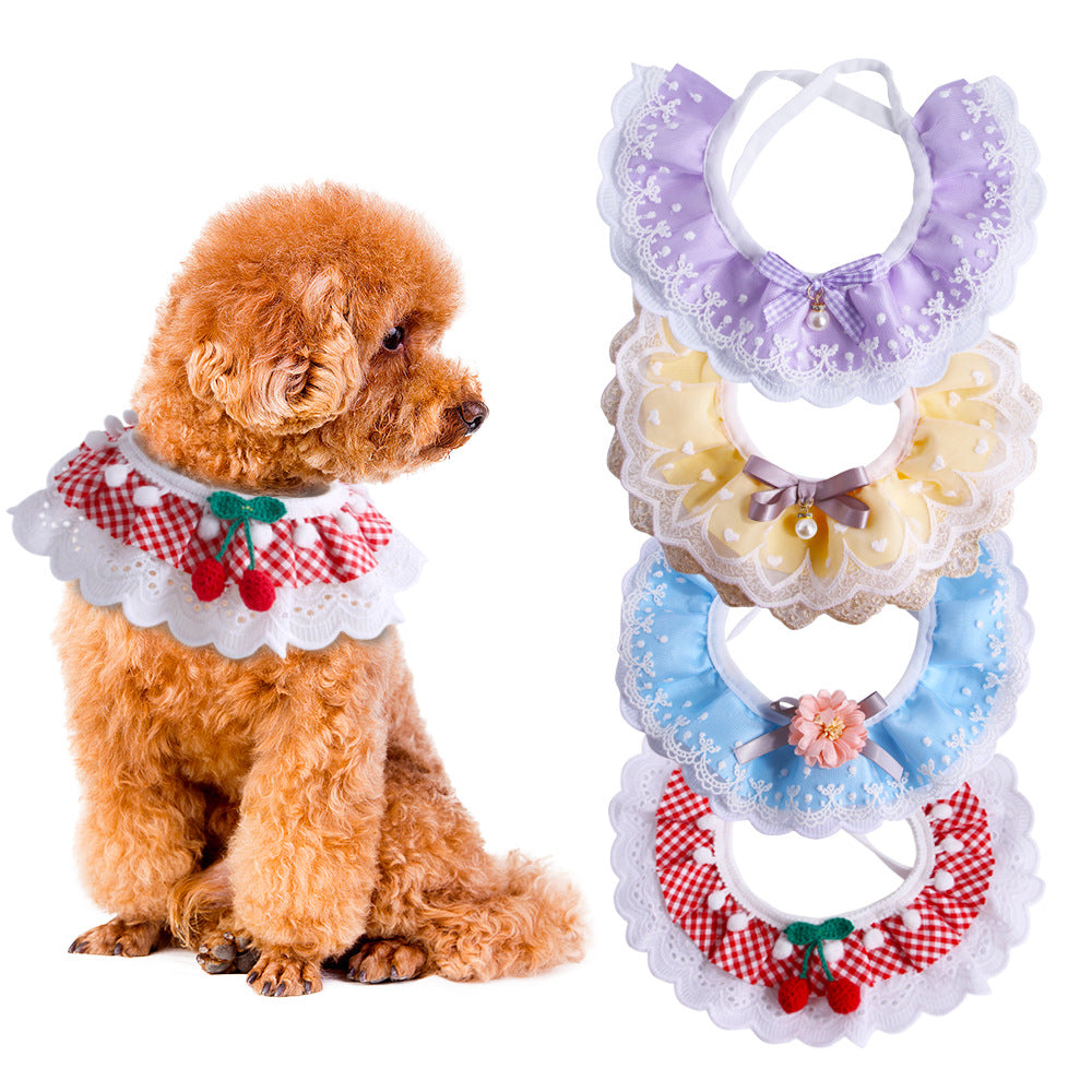 Pet Lace Collar Set for Fairy-Style Photo Moments