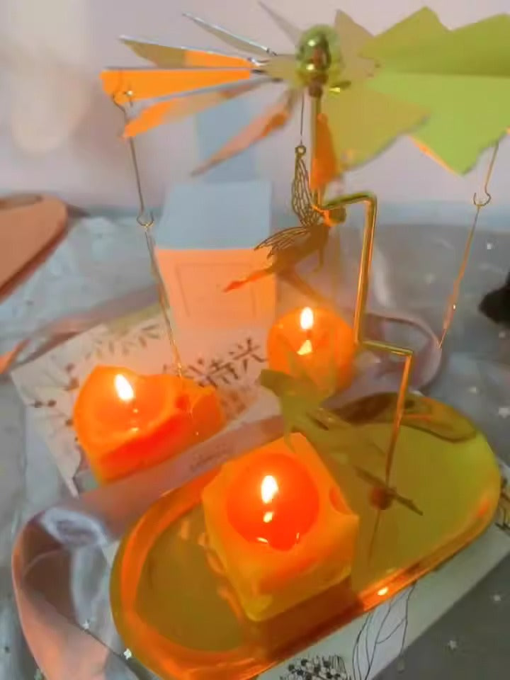 Cheese-Shaped Scented Candle for Warm Tabletop Glow