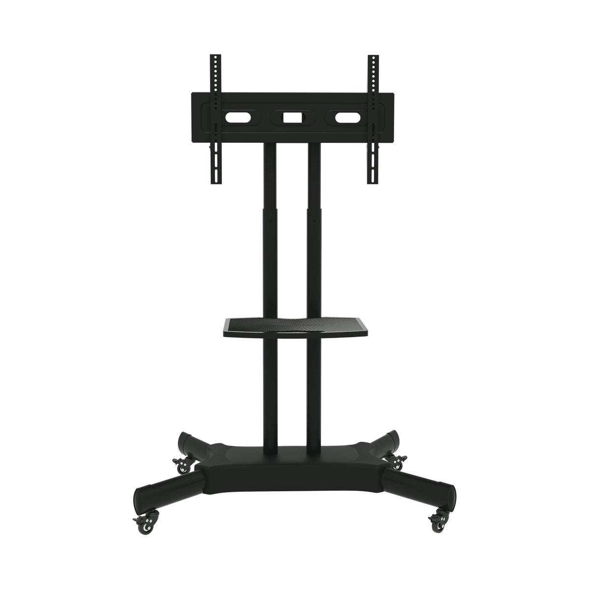 Mobile Rotating TV Stand for 32-80 Inch TVs with Shelf