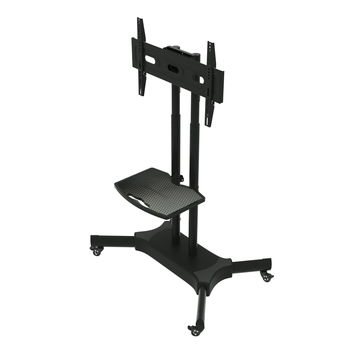 Mobile Rotating TV Stand for 32-80 Inch TVs with Shelf