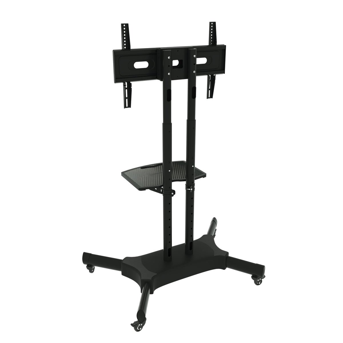 Mobile Rotating TV Stand for 32-80 Inch TVs with Shelf