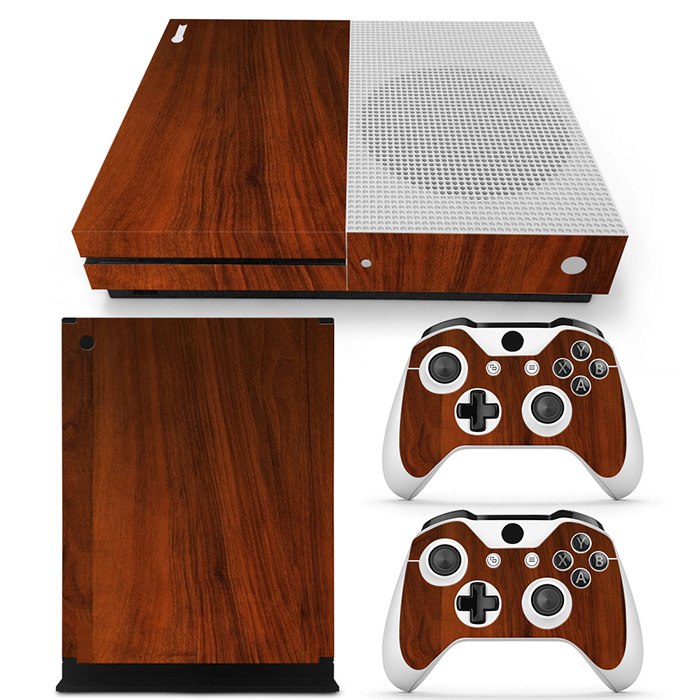 Xbox One S Wood Grain Console Skin & Controller Decals