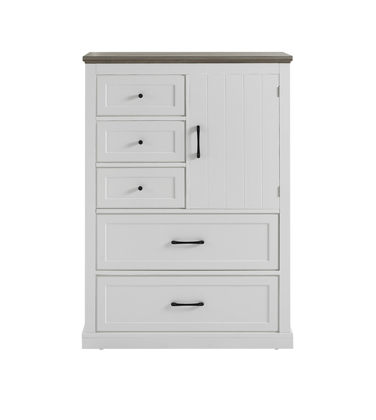 Farmhouse 5 Drawer Dresser with Cabinet Door for Bedroom