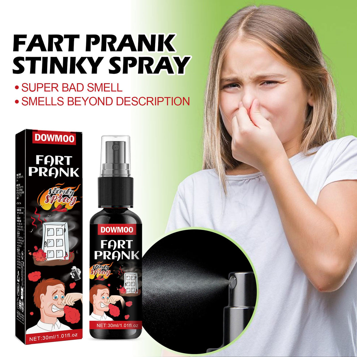 Fart Pepper Spray Prank – Portable Stinky Spray Prop