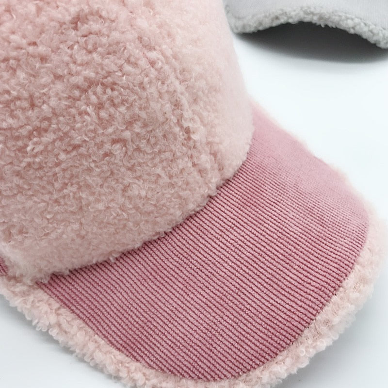 Baby Bear Ear Baseball Cap – Cozy Warm Winter Hat
