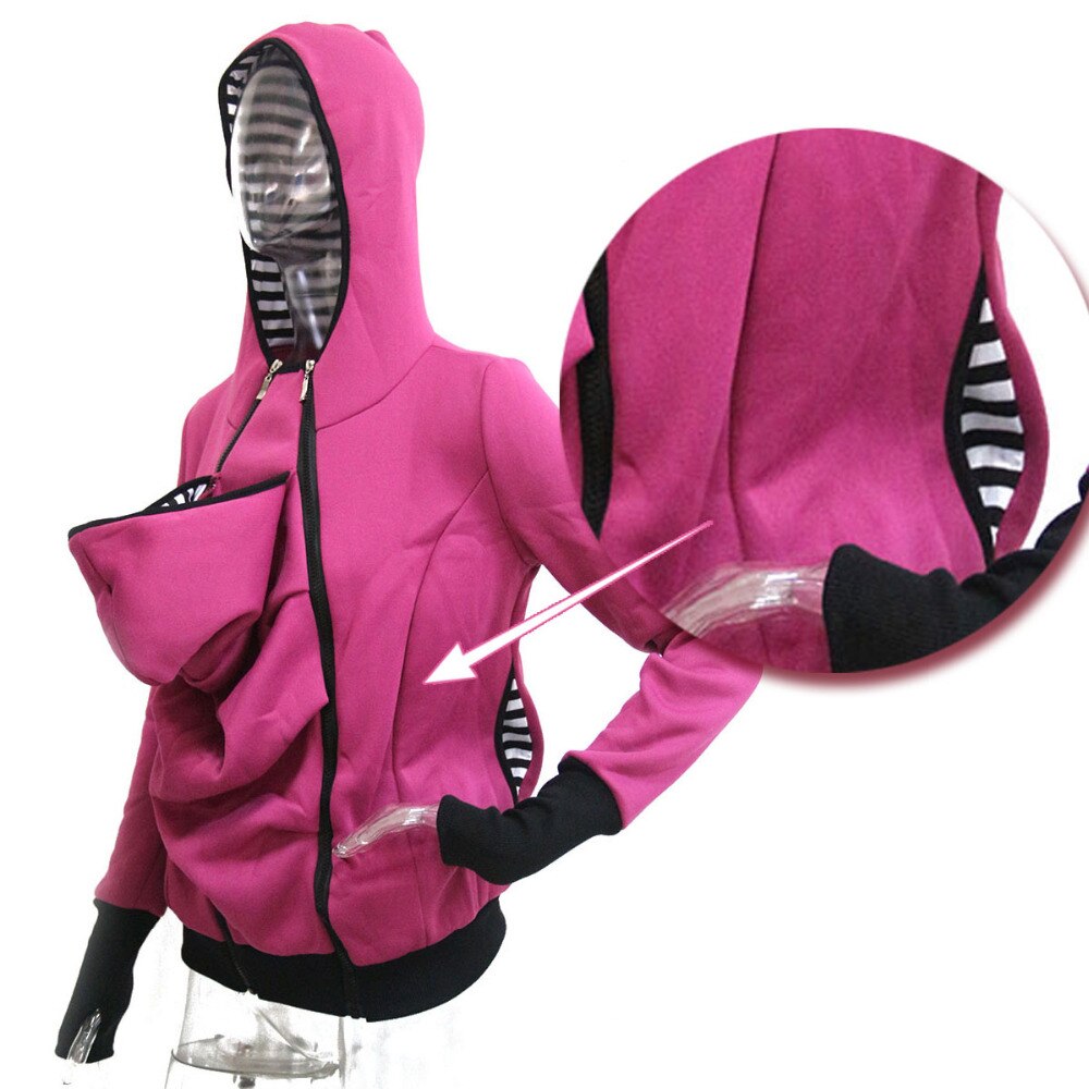 Maternity Babywearing Hoodie for Warm Hands-Free Carrying