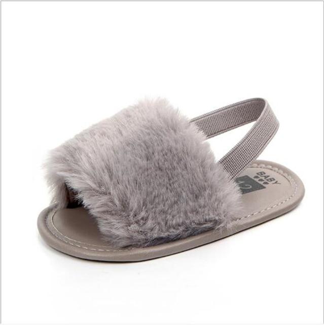 Baby First-Walker Sandals With Fluffy Summer Style