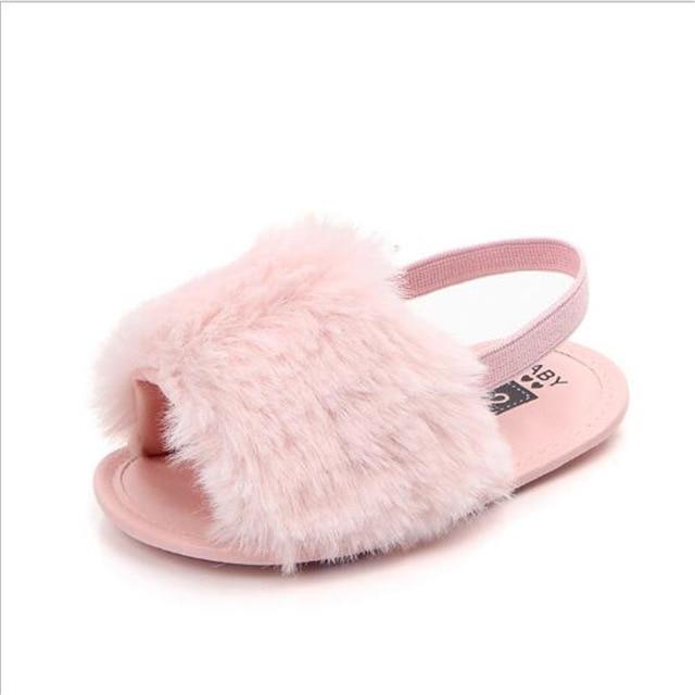 Baby First-Walker Sandals With Fluffy Summer Style