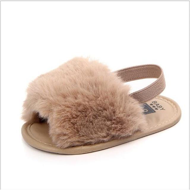 Baby First-Walker Sandals With Fluffy Summer Style