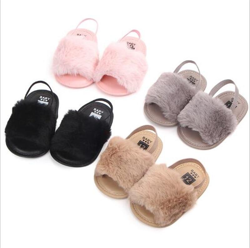 Baby First-Walker Sandals With Fluffy Summer Style