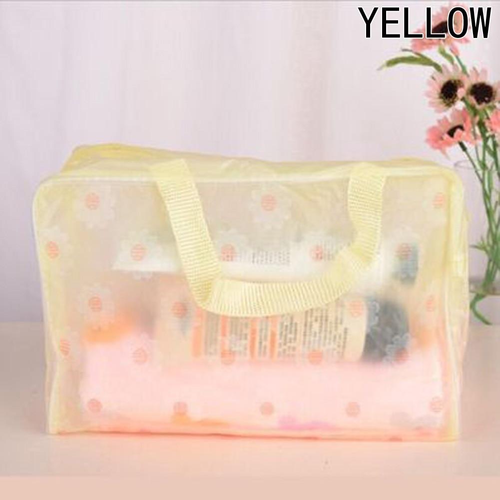 Clear Waterproof PVC Makeup Bag for Travel and Beach Trips