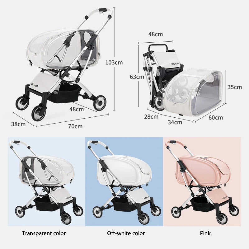 Pet Stroller for Small Dogs & Cats | Easy Travel