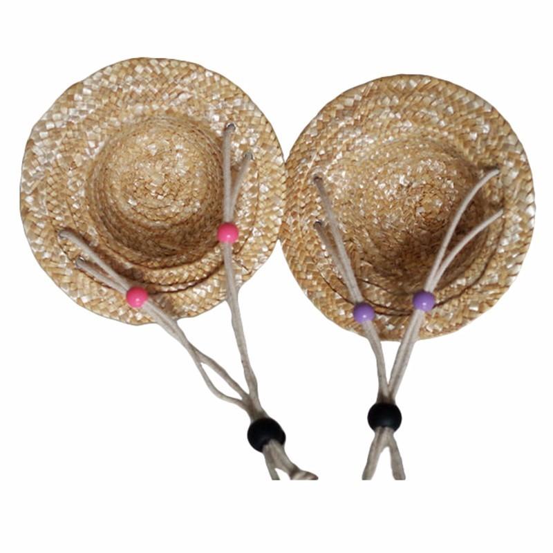 Handwoven Straw Pet Sun Hat, Adjustable Hawaii Style