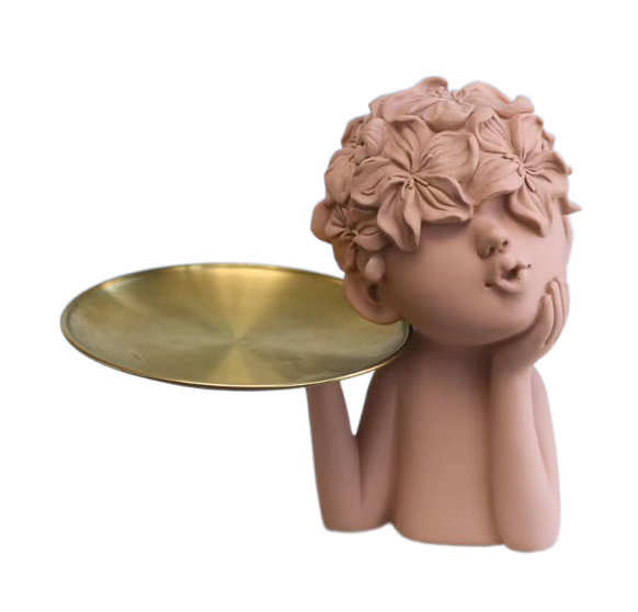 Petal Girl Storage Tray for Whimsical Home Decor Accent