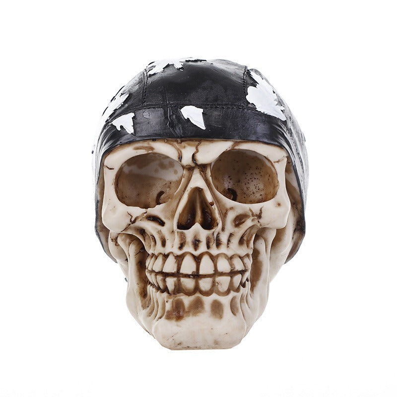 Gothic Skeleton Skull Ornament for Dramatic Home Decor