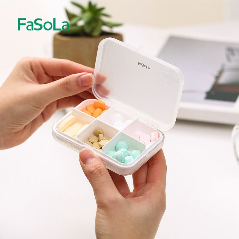 Sealed Moisture-Proof Pill Box with Six Compartments