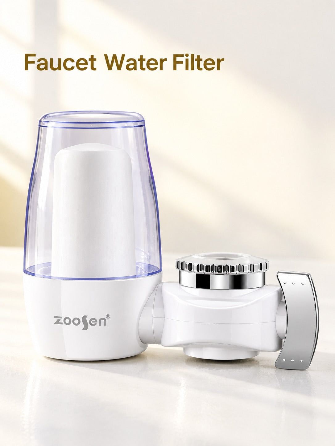 Faucet Water Filter with 0.1-Micron Ceramic Filtration