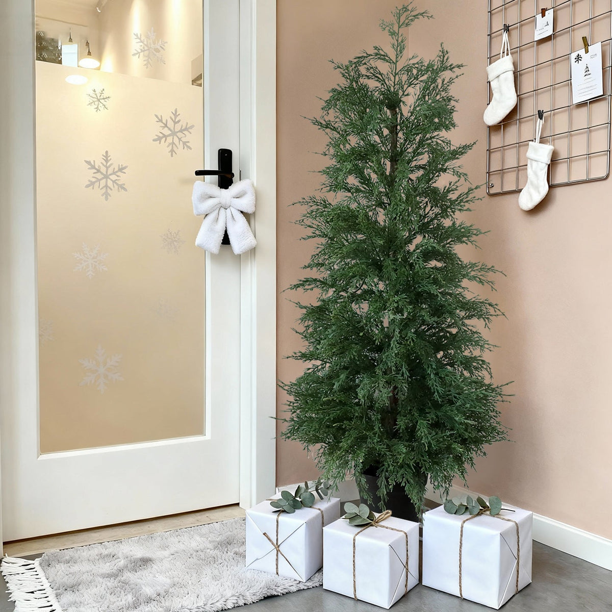 Faux Cedar Tabletop Tree | No-Mess Holiday Greenery