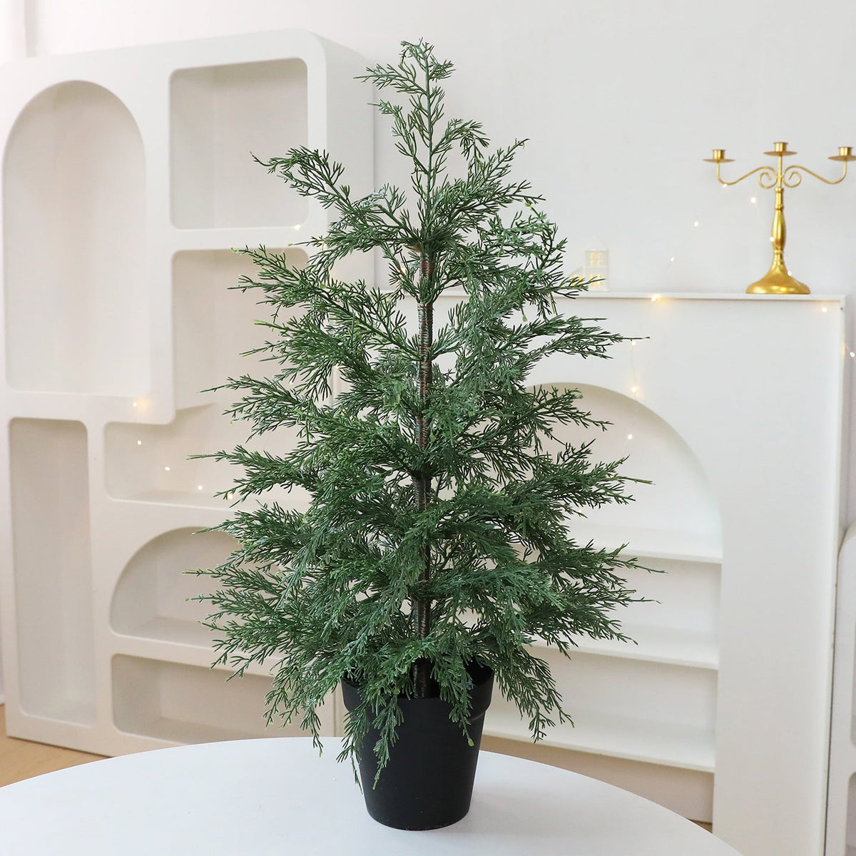 Faux Cedar Tabletop Tree | No-Mess Holiday Greenery