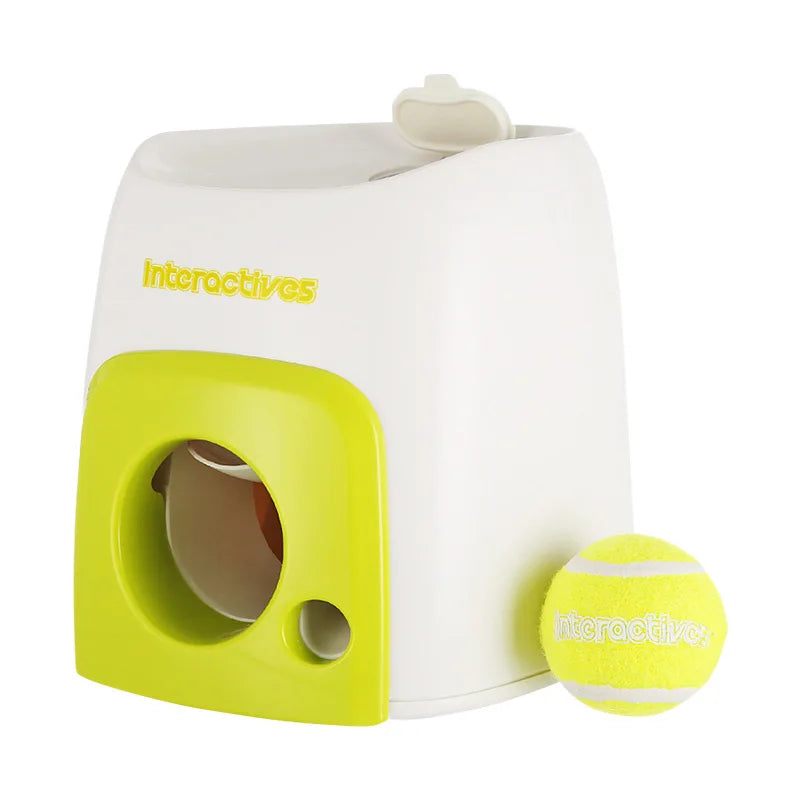 Dog Treat Dispenser That Launches a Ball for Solo Play