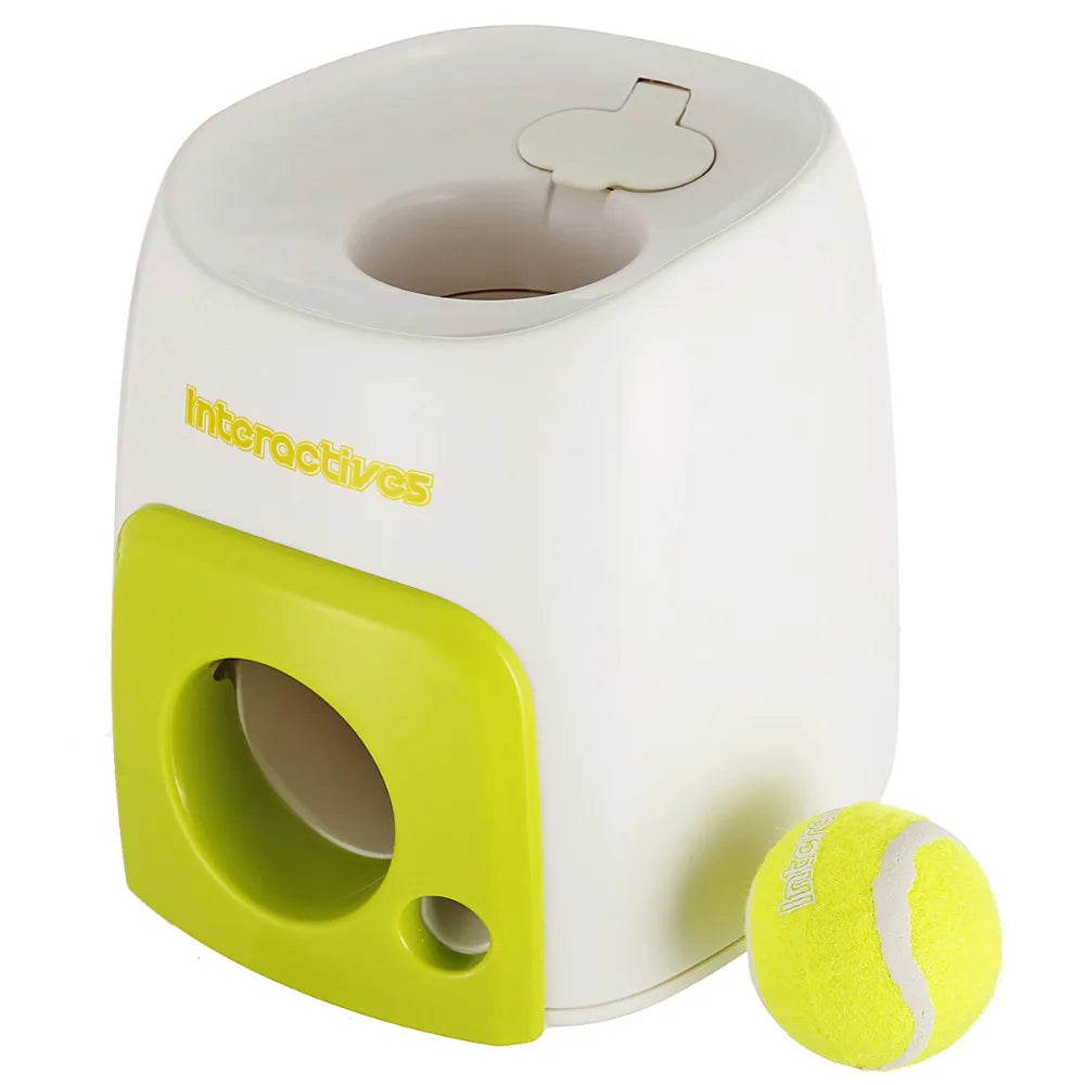 Dog Treat Dispenser That Launches a Ball for Solo Play