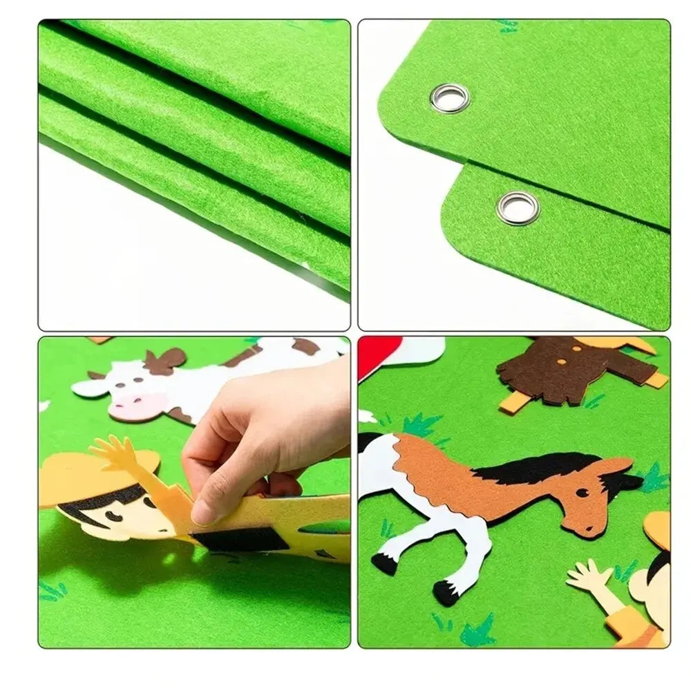 Montessori Felt Board Toy for Imaginative Animal Play