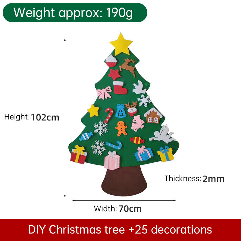 Felt Christmas Tree Wall Decor for Kids, DIY Holiday Fun