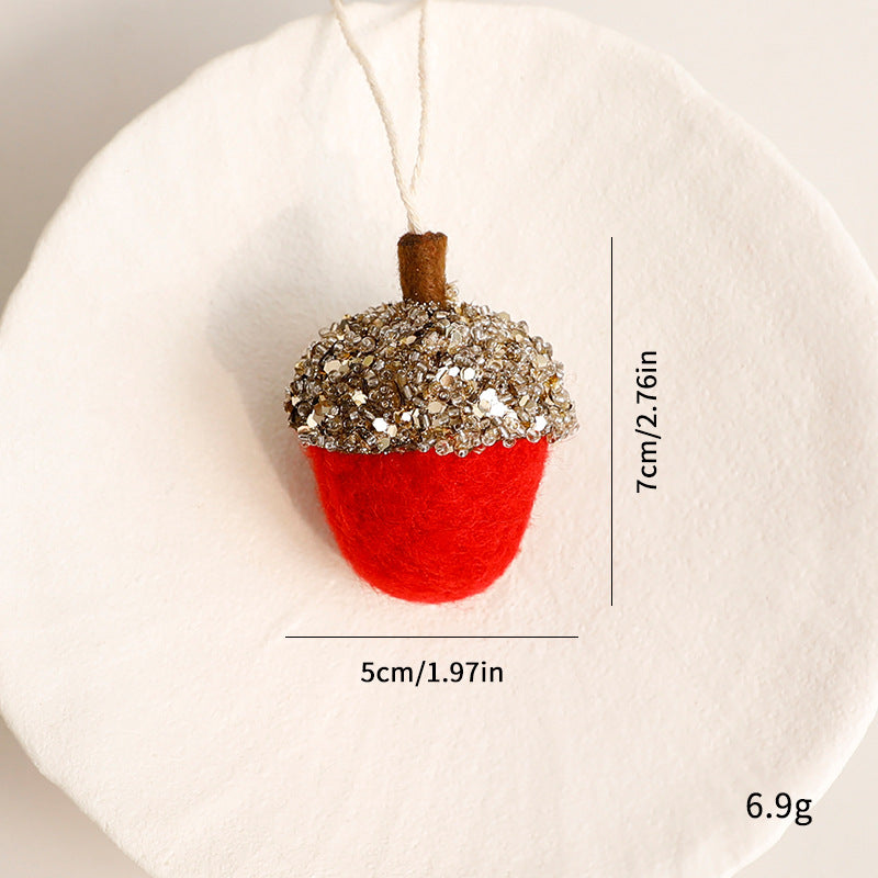Felt Pinecone Ornament for Woodland Christmas Décor