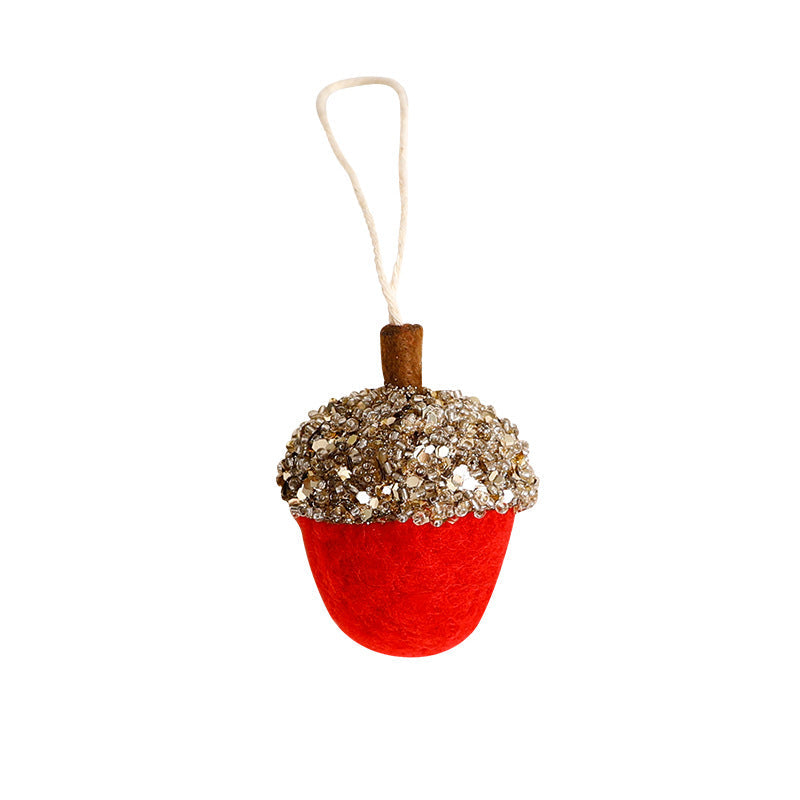 Felt Pinecone Ornament for Woodland Christmas Décor