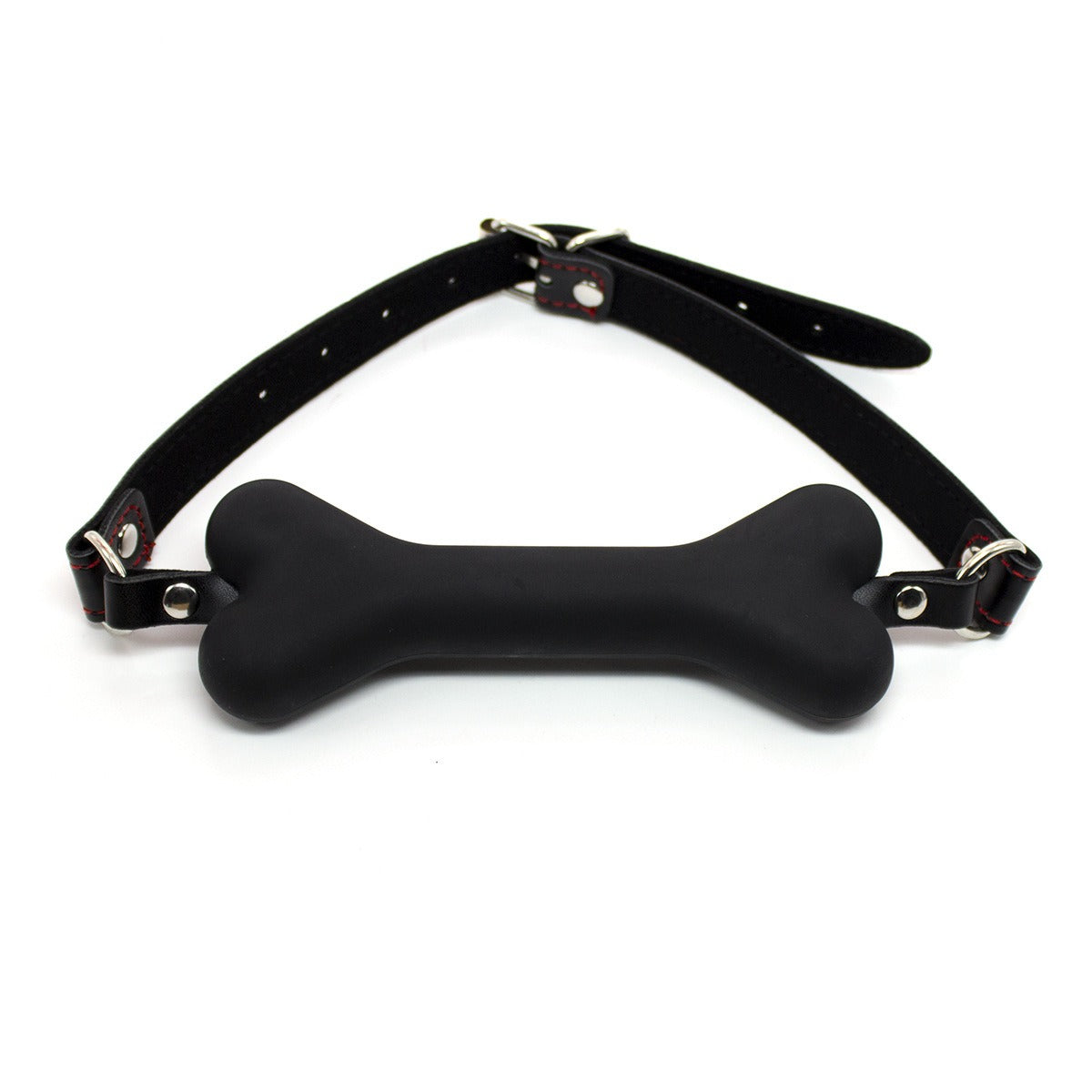 Bone-Shaped Leather Mouth Gag for Consensual Roleplay