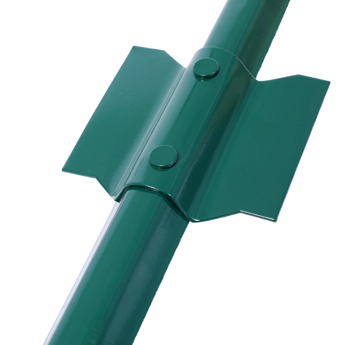 Heavy-Duty Metal Fence Posts, 10-Pack, Green U-Groove