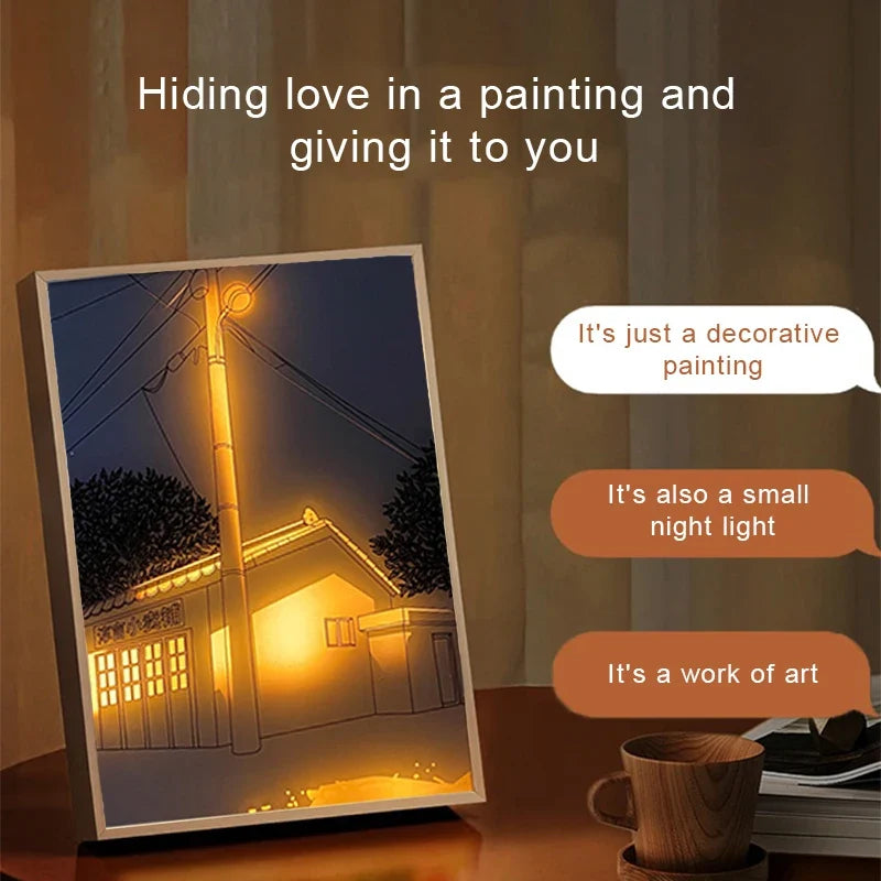 Personalized Light Painting Lamp - Photo Frame Night Light
