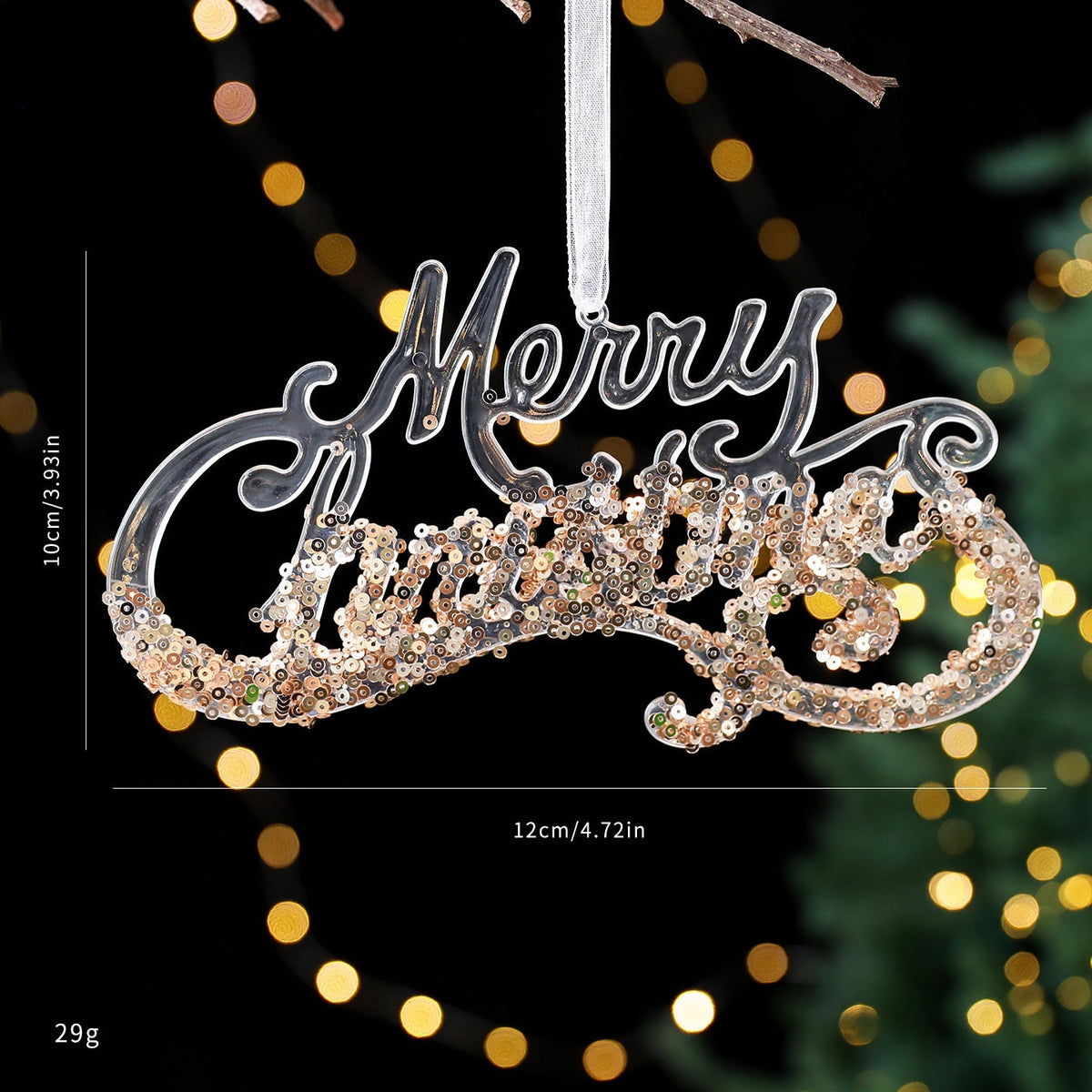 Sequin Acrylic Christmas Ornaments for Elegant Trees
