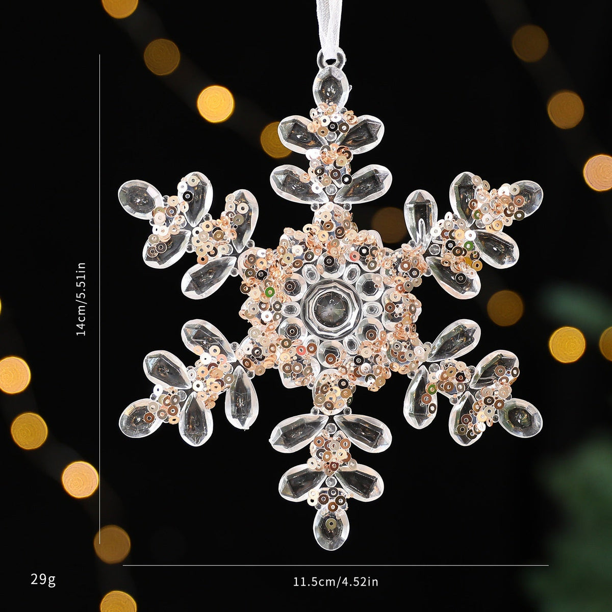 Sequin Acrylic Christmas Ornaments for Elegant Trees