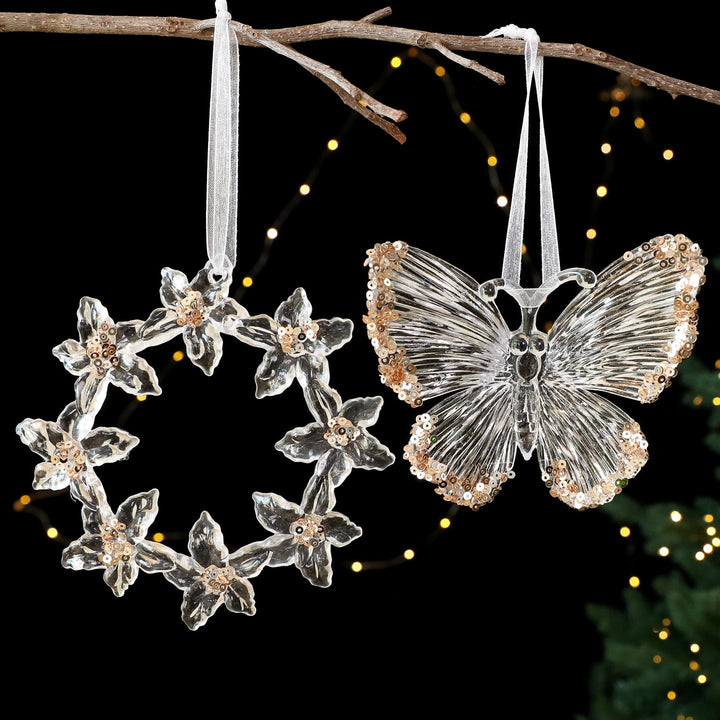 Sequin Acrylic Christmas Ornaments for Elegant Trees