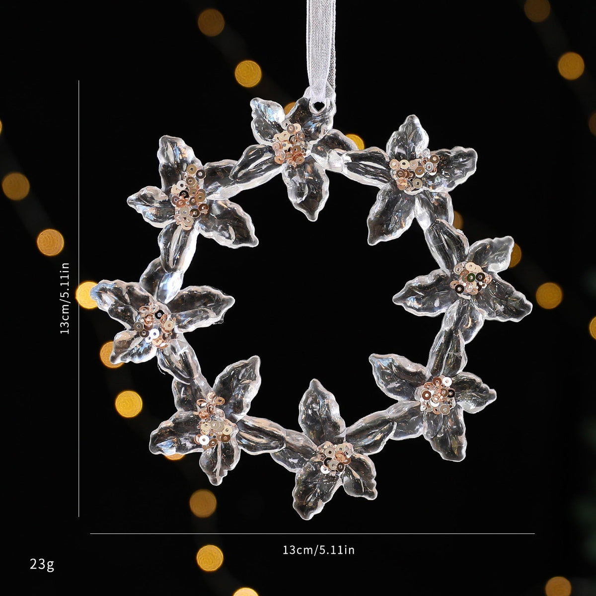 Sequin Acrylic Christmas Ornaments for Elegant Trees