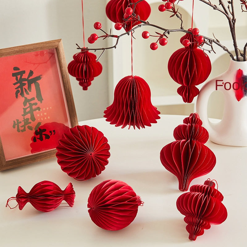 Honeycomb Lantern Decorations for New Year Atmosphere