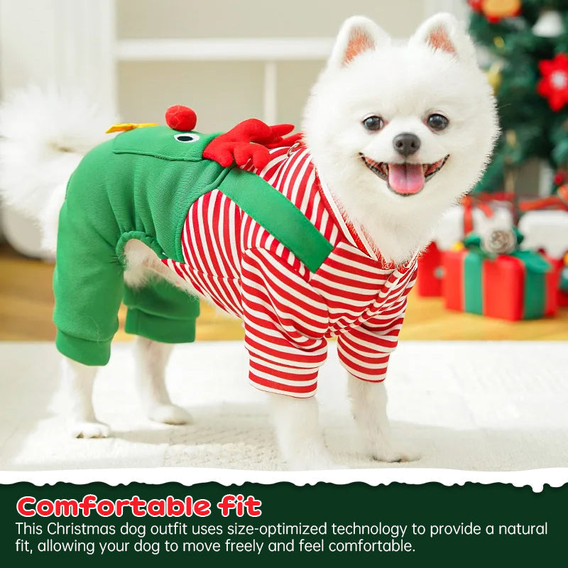 Christmas Reindeer Dog Costume for Holiday Family Photos