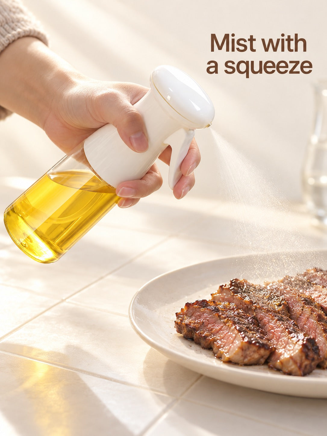 Fine Mist Oil Sprayer Bottle for Grilling and Salads